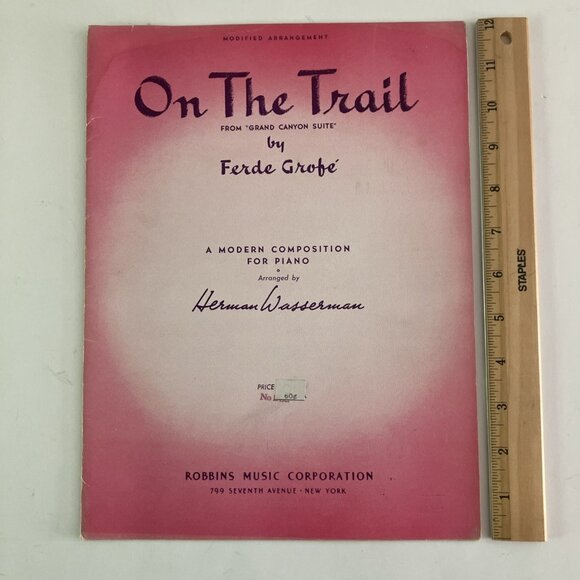 Grofé On the Trail Piano Arrangement from Grand Canyon Suite Arr by  Wasserman - Picture 3 of 14